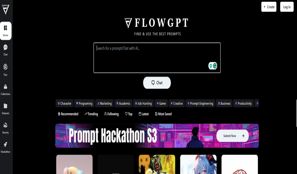 FlowGPT Homepage